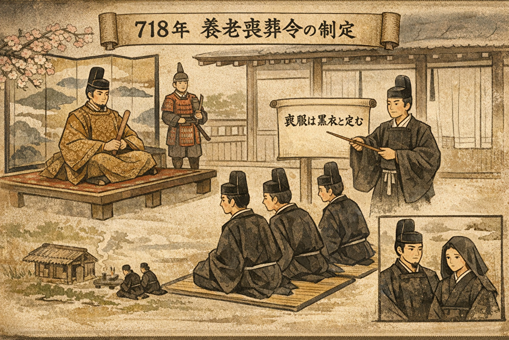養老喪葬令と黒喪服の広まり イメージ図