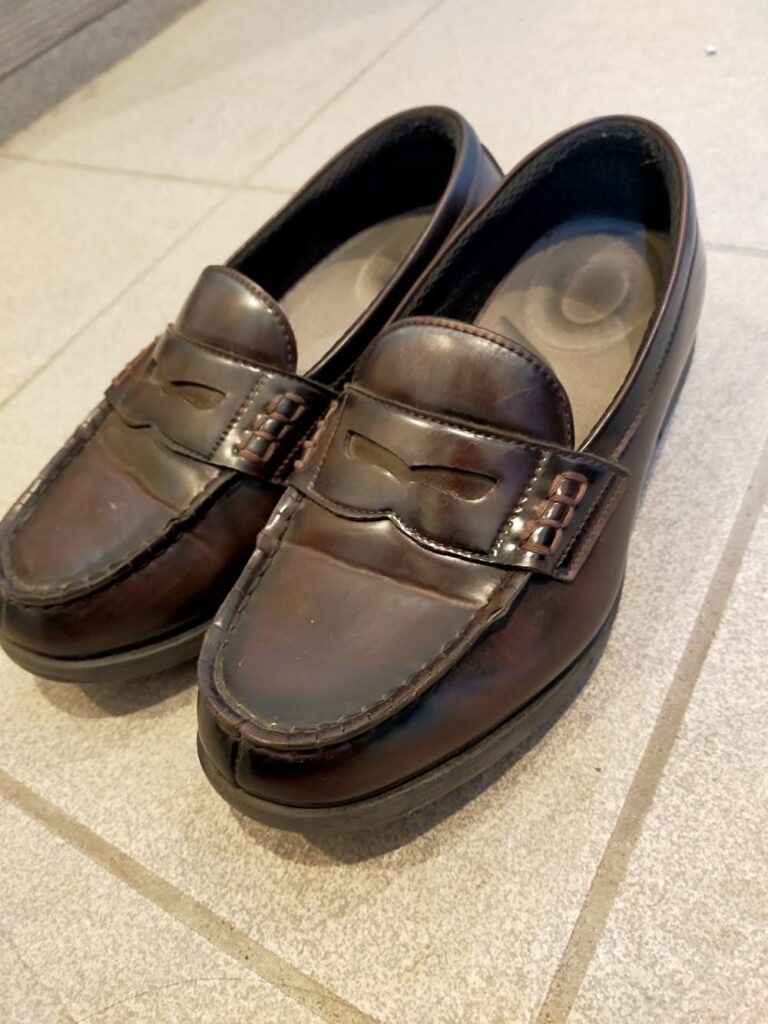 結婚式 父親 靴 ローファー NG例 ブラウン