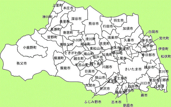 埼玉県　全市一覧